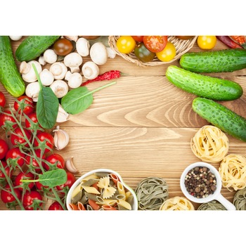 Tablou canvas, produs DekoStore, pentru bucatarie, inramat pe cadru de lemn, print HD, Rosii, castraveti si ciupercute, 40x30 cm Tablou canvas, produs DekoStore, pentru bucatarie, inramat pe cadru de lemn, print HD, Rosii, castraveti si ciupercute, 40x30 cm