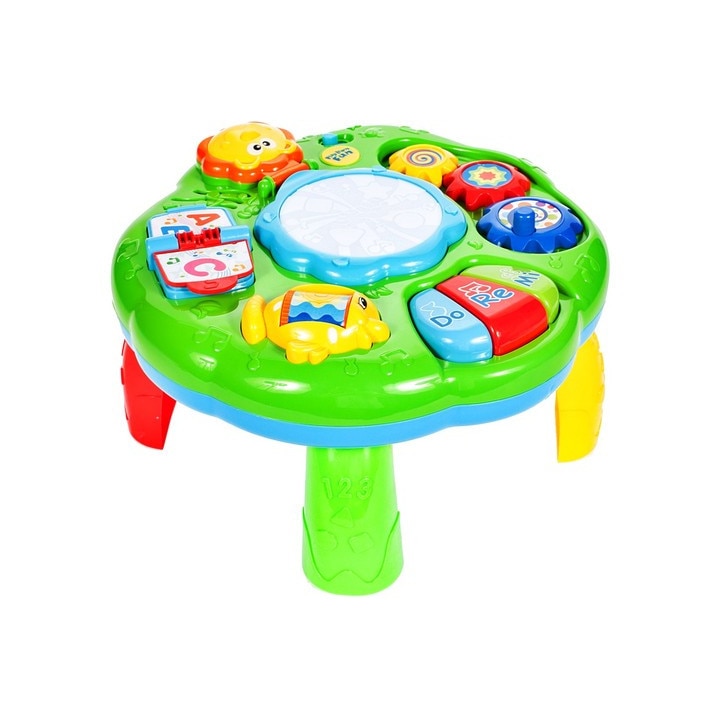 Centru de activitatii MagStar Funny Table, diverse accesorii pentru cel mic, Varsta +12 luni, Multicolora