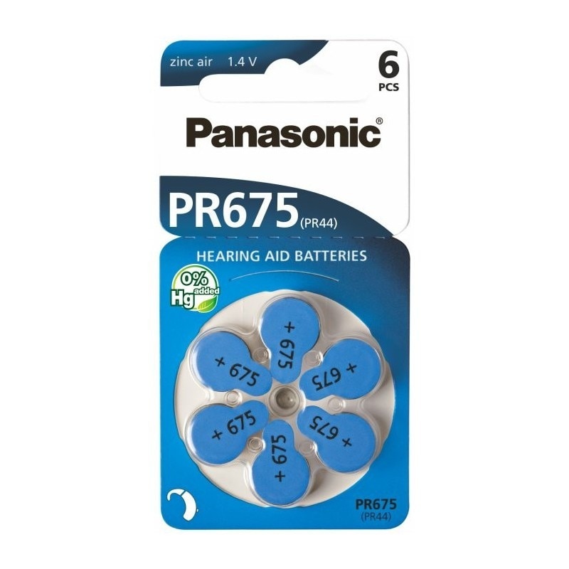 Panasonic 675 / PR675 / PR44 baterii aparate auditive Set 10x Blistere