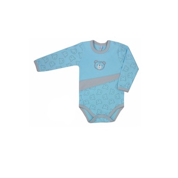 Body cu maneca lunga pentru baieti Misiaki Koala 04-723AL, Albastru Body cu maneca lunga pentru baieti Misiaki Koala 04-723AL, Albastru