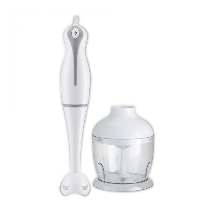Mixer vertical Lafe BRW-003, 500 W, 0.7 l, 2 Viteze + Turbo, Tel, Tocator Alb/Inox