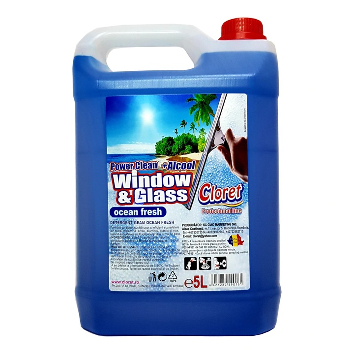 Detergent geam, Cloret, 5L, Ocean Fresh