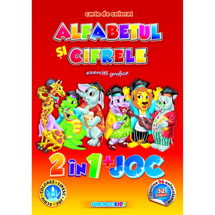 Alfabetul si cifrele. Exercitii grafice 2 in 1+joc