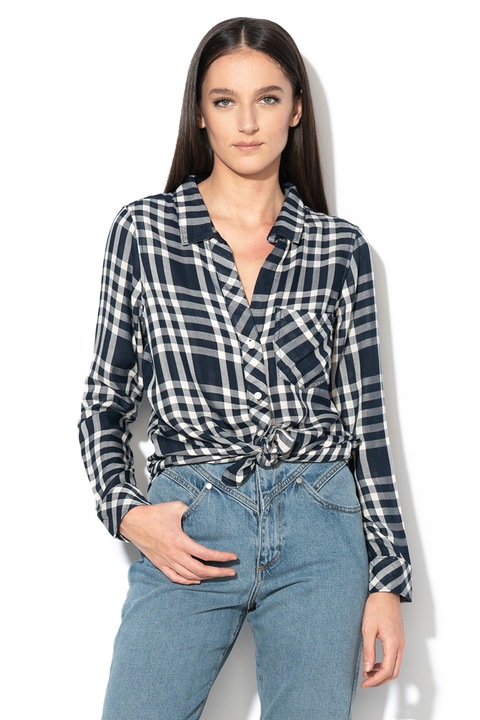 Wrangler, Kockás modáling zsebbel, Fehér/Tengerészkék, XS