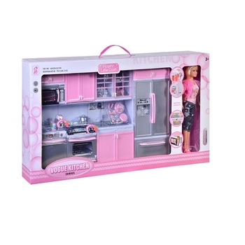 Bucatarie complet echipata cu papusa Bucatarie complet echipata cu papusa