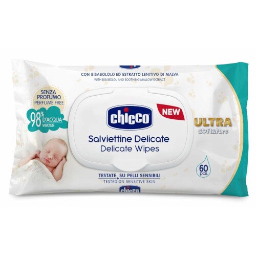 Servetelele Chicco Umede SoftPure 60 Buc
