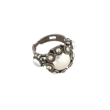 Inel placat cu Argint 925, Cristale si perle, Casablanca by Roxannes - Mariana Jewellery, Alb 7042-1006SP Inel placat cu Argint 925, Cristale si perle, Casablanca by Roxannes - Mariana Jewellery, Alb 7042-1006SP