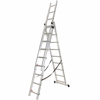 Scara multifunctionala din aluminiu cu trei tronsoane Ztrust 3x9 trepte Scara multifunctionala din aluminiu cu trei tronsoane Ztrust 3x9 trepte