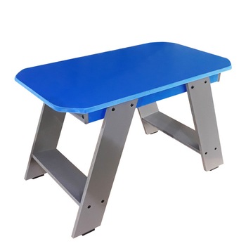 Masuta pentru exterior sau interior din PVC albastra gri HELENE Masuta pentru exterior sau interior din PVC albastra gri HELENE