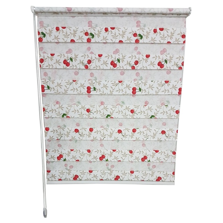 Rulou Textil Zebra Cherry, L= 80 cm H=140 cm