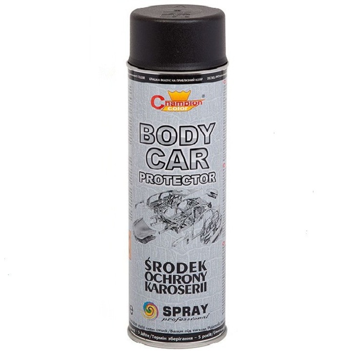Антикорозионен Спрей Champion Body Car Protector, Черен, 500мл
