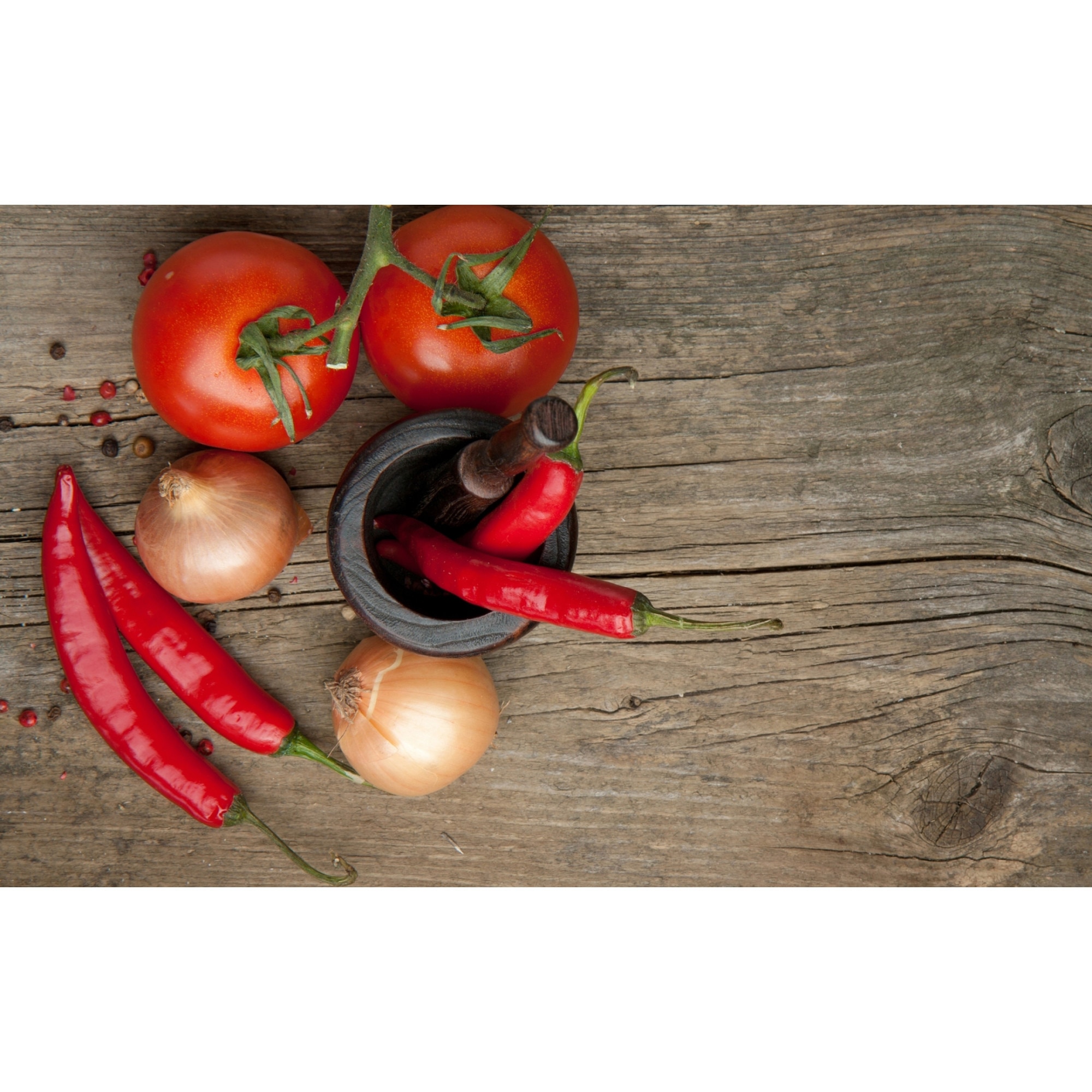 Tablou canvas, produs DekoStore, pentru bucatarie, inramat pe cadru de lemn, print HD, Ardei iute chilli, 30x40 cm