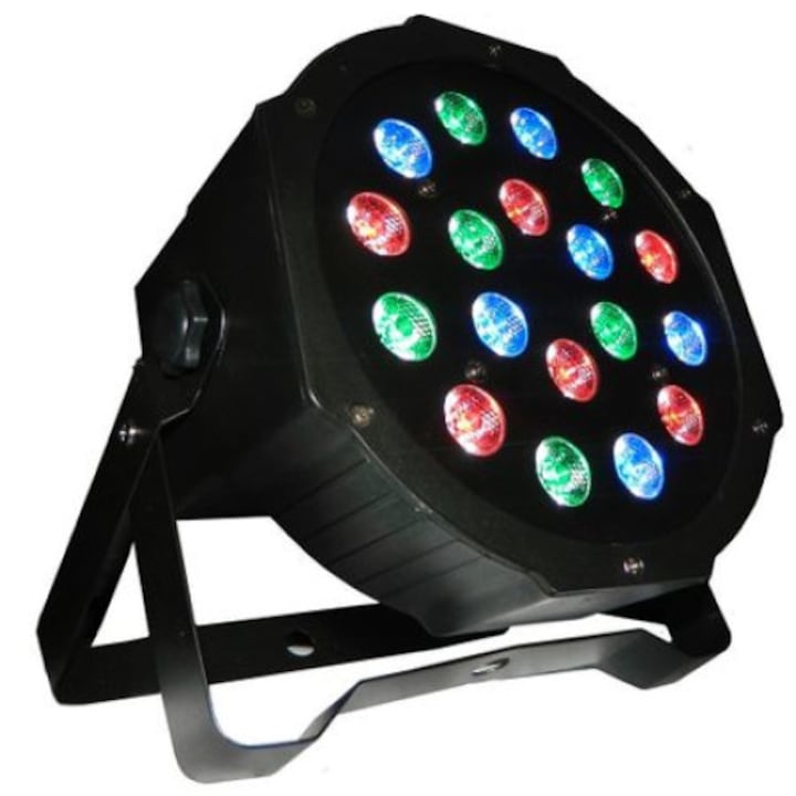 Furnizor Online Projektor fényjátékkal, par led 18x1W Slim LED RGB, diszkókba, klubbokba, eseményekre