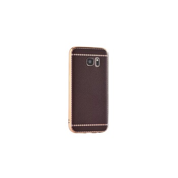 Carcasa husa Samsung S6 din poliuretan termoplastic, maro, aspect imitatie piele, maleabila Carcasa husa Samsung S6 din poliuretan termoplastic, maro, aspect imitatie piele, maleabila