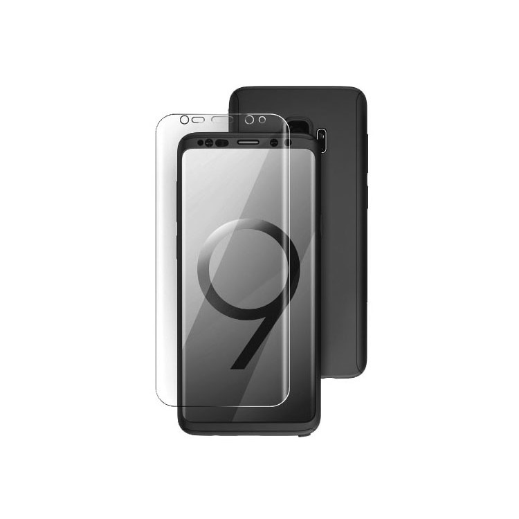 Husa Full-Body 360 Samsung Galaxy S9+ Plus, Folie, Negru