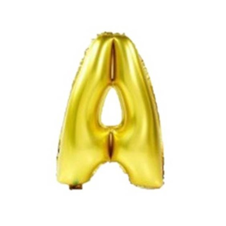 Balon folie litera "A" auriu 40 cm
