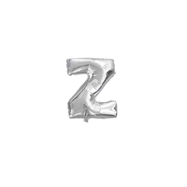 Balon folie litera "Z" argintiu 40 cm