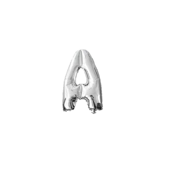 Balon folie litera "A" argintiu 40 cm