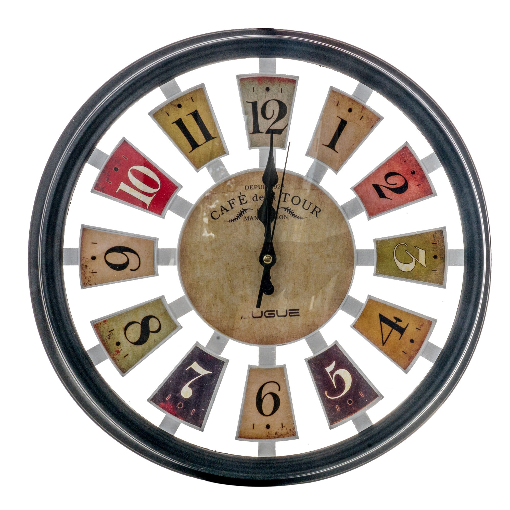 Ceas decorativ HOMEY, realizat din plastic, 42 cm