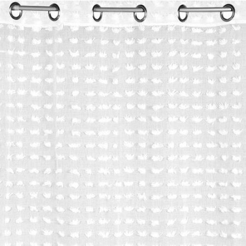 Perdea alba cu inele, iMK®, tip capsa, semi-transparenta, 140 x 250 cm