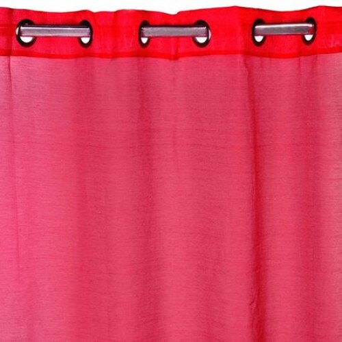 Perdea rosie, cu inele tip capsa, iMK®, semi-transpareta, 135 x 240 cm