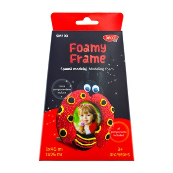 Spuma modelaj Foamy Frame, Daco, Rosu/Galben/Negru, Netoxic Spuma modelaj Foamy Frame, Daco, Rosu/Galben/Negru, Netoxic