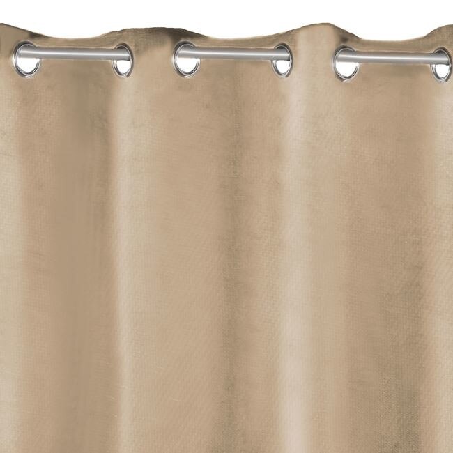 Draperie S-Home din catifea, model uni, bej, 140x250 cm