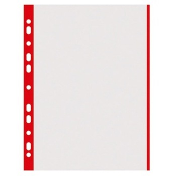 Folie protectie transparenta, cu margine color, 40 microni, 100 folii/set, DONAU - margine rosie Folie protectie transparenta, cu margine color, 40 microni, 100 folii/set, DONAU - margine rosie