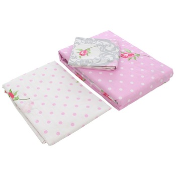 Lenjerie de pat IDL Pink Jessica pentru 2 persoane, 4 piese, 240x260 potrivita pentru paturile matrimoniale, Confectionata din bumbac 100% pentru o calitate sporita, datorita texturii special create pentru a rezista uzurii Lenjerie de pat IDL Pink Jessica pentru 2 persoane, 4 piese, 240x260 potrivita pentru paturile matrimoniale, Confectionata din bumbac 100% pentru o calitate sporita, datorita texturii special create pentru a rezista uzurii