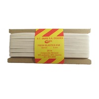 Rola Elastic Eva, 8mm Alb, 20metri
