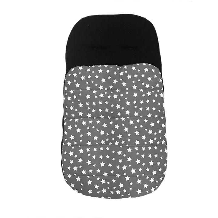 Sac de dormit pentru carucior Ranfors, stele, gri