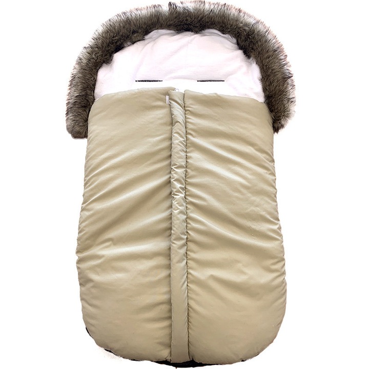 Sac de dormit pentru carucior cu puf, Kapinkata, Bej