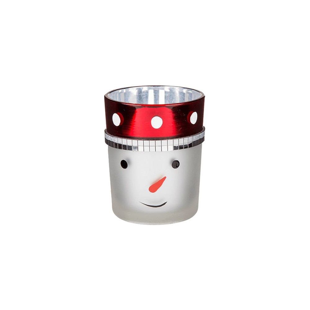 Suport decorativ lumanare pastila - ca. 6,5 x 5,5 cm, Radar 938927,Om de zapada