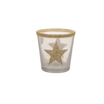 Suport decorativ cu sclipici pentru lumanare - ca. 7,5 x 7,5 cm, Radar 938923,Auriu Suport decorativ cu sclipici pentru lumanare - ca. 7,5 x 7,5 cm, Radar 938923,Auriu