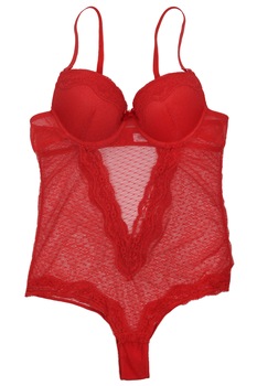 Body din dantela, Lemila, Rosu Body din dantela, Lemila, Rosu