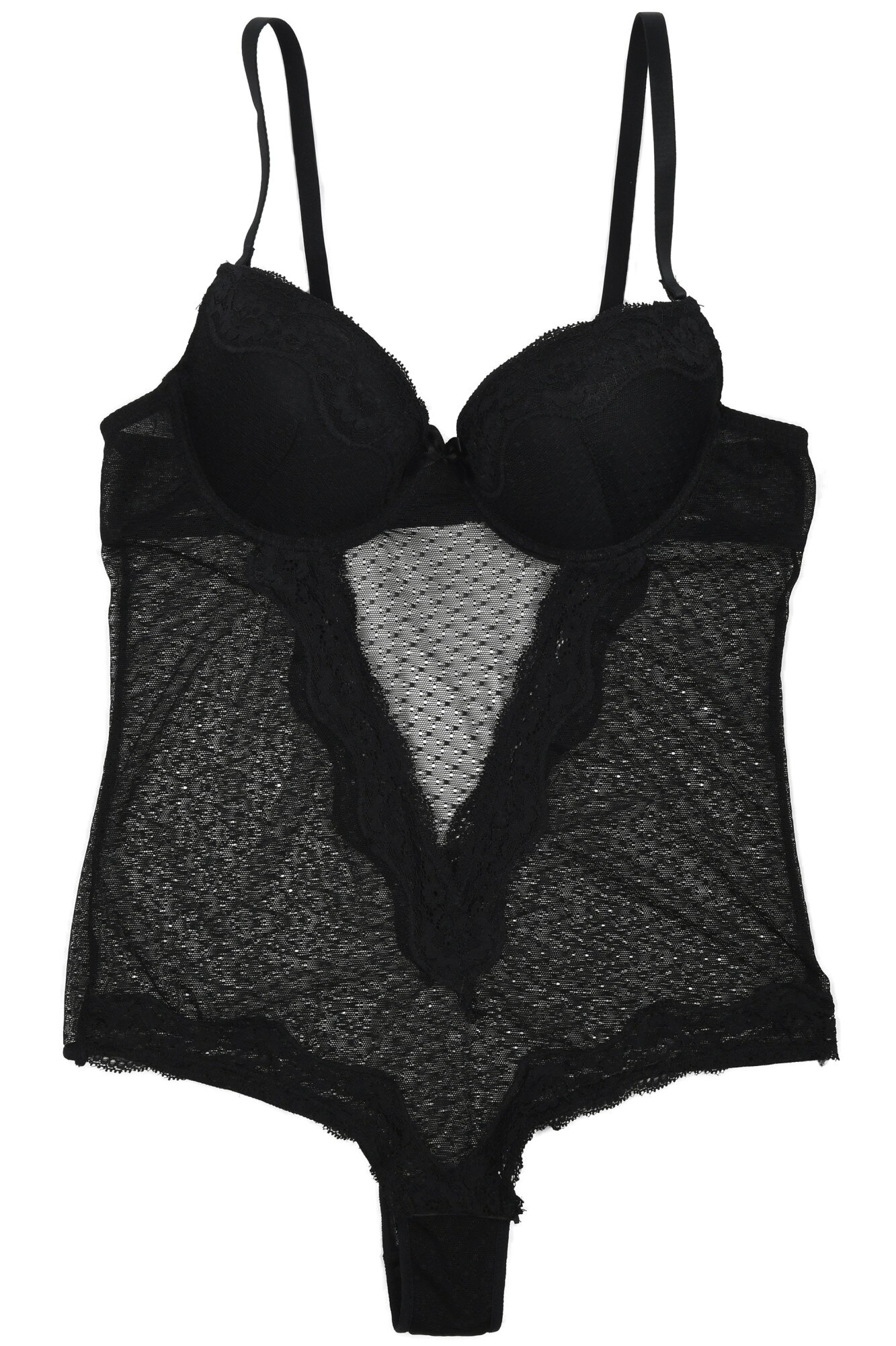 Body din dantela, Lemila, Negru
