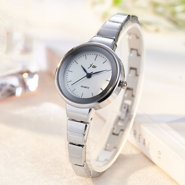 Ceas Dama Quartz jw Casual Elegant Silver, CP99689SR, curea din metal (zale), afisaj analog