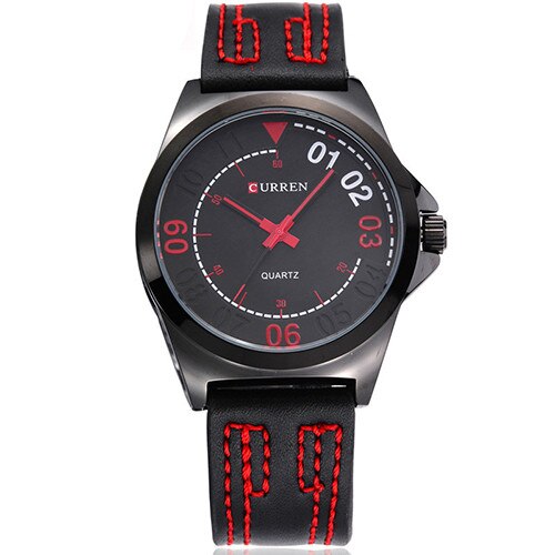 Ceas Barbatesc Quartz Curren Casual Elegant Negru, CP9379NU, curea din piele, afisaj analog