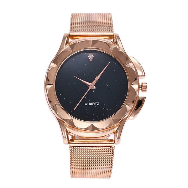 Ceas Viser Dama Quartz Casual Elegant Negru, PN999210NU, curea din metal (mesh), afisaj Analog