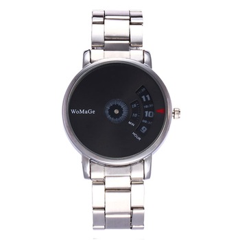 Ceas WoMaGe Unisex Quartz Casual Elegant Negru, PN999358NU, curea din metal (zale), afisaj Analog Ceas WoMaGe Unisex Quartz Casual Elegant Negru, PN999358NU, curea din metal (zale), afisaj Analog