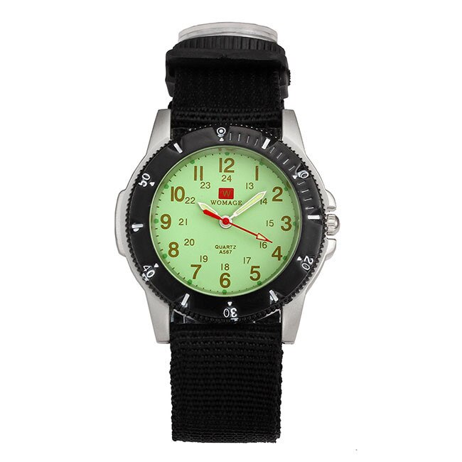Ceas Unisex Quartz WoMaGe Casual Elegant Verde-mint, CP9999VMT, curea din textil, afisaj analog