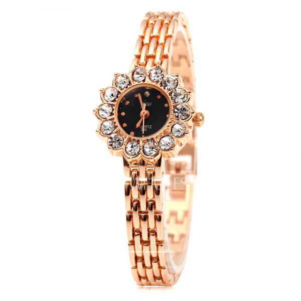 Ceas jw Dama Quartz Casual Elegant Negru, PN999344NU, curea din metal (zale), afisaj Analog