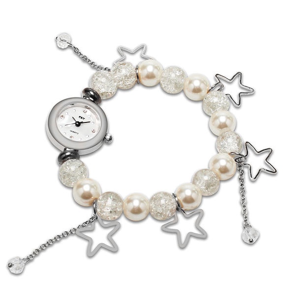 Ceas E-LY Dama Quartz Casual Elegant Silver, PN999694SR, curea din metal (bangle), afisaj Analog