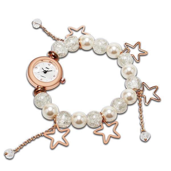 Ceas E-LY Dama Quartz Casual Elegant Rose, PN999694RE, curea din metal (bangle), afisaj Analog