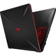 Laptop Gaming ASUS TUF FX705GE cu procesor Intel® Core™ i5-8300H pana la 4.00 GHz, Coffee Lake, 17.3", Full HD, IPS, 8GB, 1TB Hybrid FireCuda, NVIDIA GeForce GTX 1050 Ti 4GB, Free DOS, Black/Red