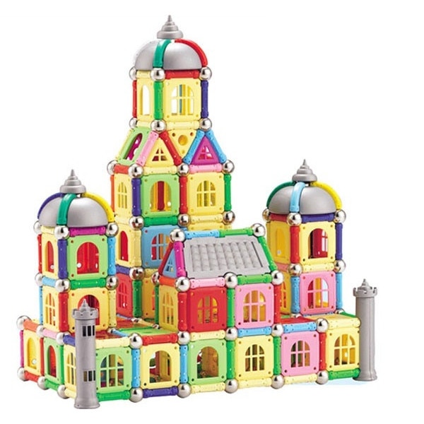 Set Inteligent de Constructie Magnetic cu 535 Piese, 