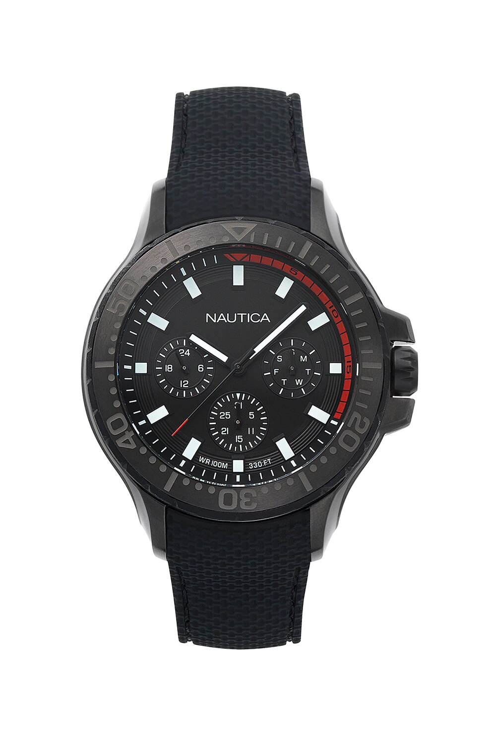 Nautica, Ceas cu o curea de silicon, Negru