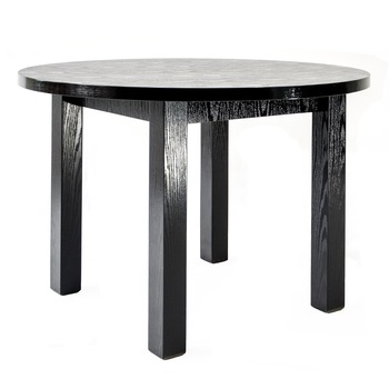 Masa neagra cu blat rotund pentru Bucatarie, diametrul 110 cm, inaltime 77 cm Masa neagra cu blat rotund pentru Bucatarie, diametrul 110 cm, inaltime 77 cm