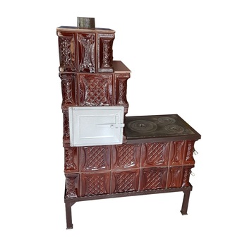 Soba mobila teracota cu plita mijlocie si 5 randuri teracota maro, alimentare pe lung cuptor stanga Soba mobila teracota cu plita mijlocie si 5 randuri teracota maro, alimentare pe lung cuptor stanga