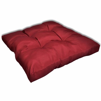 Perna scaun, vidaXL, Tesatura, 80 x 80 x 10 cm, Rosu Perna scaun, vidaXL, Tesatura, 80 x 80 x 10 cm, Rosu
